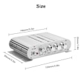 Miniatyrbillede 2 af 5: 12v 400 Watt Bil Audio Stereo Forstærker 2.1 Kanal Hifi Højttaler Strømforstærker System Udendørs