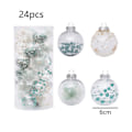 Miniatyrbilde 2 av 6: 6cm/24 stk Julekule Sett Transparent Kule Malt