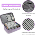 Miniatyrbilde 3 av 4: 72-roms Multifunksjonell Stor Kapasitet Penner Etui Blyantpose Wrap Fargeblyant Holder Organizer Stasjonær Veske Purple