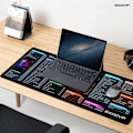 Miniatyrbilde 3 av 8: Stor Spillmusmatte, Lang XXL Musmatte, Kontor-Snarveismatte, Utvidet Datamusmatte/Skrivebordsmatte med Sydd Kant for Spillere, Kontor, Hjem Office Shortcuts A 800x300mm