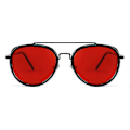 Pikkukuva 2 / 4: Retro Punk -aurinkolasit, pyöreät punk-tyyliset kaksoissiltalasit naisille ja miehille B2822 Red Lens