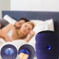 Miniatyrbilde 5 av 5: 2 stk./sett Lilla Oppblåsbar Pute Midjepute 85cm Lang Rund Pute + 38cm Kilepute, Posisjoneringshjelp Putepute Bolster for Par