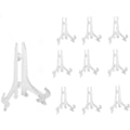 Miniatyrbillede 1 af 7: Plastik Staffeli Display Stativer Plade Billedramme Stativ Holder Klar 1Sæt/10 STK (4 Tommer)