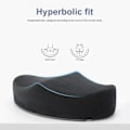 Pikkukuva 3 / 5: Istuinalusta Memory Foam Ergonominen Tuolin Pehmuste Mukava Ryhtiä Tukeva Tyyny Kotiin Toimistoon Black