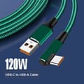 Miniatyrbilde 7 av 10: 120W Hurtig Lading Kabel USB Type-C Ledning 2m