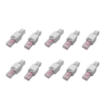 Miniatyrbilde 1 av 5: 10 x Nettverkskoblinger Verktøyfri RJ45 CAT6 LAN UTP Kabelplugg