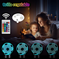 Miniatyrbillede 3 af 6: Fodboldgave til drenge 8-10 år, 3D LED natlampe med fjernbetjening, fødselsdags juledekoration fodbold