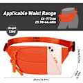 Miniatyrbild 2 av 7: Lång Hållare Midjeväska Fanny Pack för Kvinnor Män Mode Midjeväska Bumbag Cross Body Justerbar Reseväska Stora Fickor för Löpning Orange