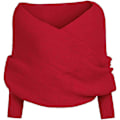 Miniatyrbillede 1 af 5: Multifunktionelle tørklæder, dametørklæde, capetørklæde, vintermode, unisex Red