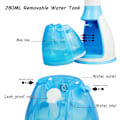 Miniatyrbillede 8 af 8: Vertikal dampstrygejern 280 ml, 1500 W dampstrygejern, manuel/automatisk justerbar bærbar dampstrygejern.