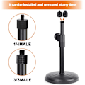 Miniatyrbillede 4 af 7: Kamera Avatar Skrue Adapter 2 STK Tråd 3/8 til 1/4 Han Adapter og 1/4 Han til 3/8 Hun Adapter Sæt til Mikrofonstativ Kamera Montering Skærm