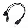 Miniatyrbillede 2 af 5: 2-Port USB2.0 Hub USB 2.0 Han til 2 Dobbelt USB Hun Stik, Splitter Hub, Strømkabel Adapter til PC, Telefon, Laptop