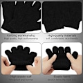 Miniatyrbild 3 av 7: 3-pack Vintermössa, Halsduk och Vantar för Barn 2-8 år - Pojkar och Flickor. Vintertillbehör Set, Tjock Stickad Varm Fleecefodrad Termisk Set Black