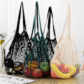 Miniatyrbilde 5 av 5: Mesh Bag - Gjenbrukbar, Vaskbar, Foldbar Bomullsnettpose for Frukt, Grønnsaker og Varehandel - Kjøkkenutstyr Atrovirens