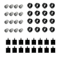 Pikkukuva 2 / 5: 48 kpl Mini Pyörät Akselit Pakkaus Palikat Autotarvikkeet Renkaat Navat Klassiset Rakennuspalikat Lasten DIY Lelut Rakennuspalikat-A