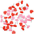 Pikkukuva 4 / 8: 100 kpl Sydän Push Pins, söpöt Push Pins Dekoratiiviset Vaaleanpunaiset Pinssi Piirustus Pinssi Kuville Seinälle, Kartoille, Ilmoitustaululle, Korkkitaululle