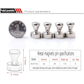 Miniatyrbillede 2 af 5: 12 neodymium magneter, stærke køleskabsmagneter, minimagneter