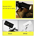 Miniatyrbillede 4 af 5: Reptil Lampe med UVB + UVA, Clip-on Keramisk Holder til Skildpadde Solbadning og Opvarmning, Firben Belysning Black A1