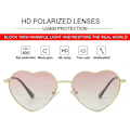 Miniatyrbilde 2 av 5: SDIGV Polariserte Hjerte Solbriller for Kvinner Mote Nydelig Stil Metallramme UV400 Beskyttelse Linse Gold Gradient Pink