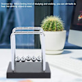 Miniatyrbillede 3 af 5: Newtons pendul, klassisk kuglependul, 5 kugler, fysik dekoration