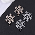 Miniatyrbilde 3 av 5: Snøflak Hårklipp Juler Snø Bobby Pins Legering Skinnende Hårnåler Juler Hårtilbehør Festgaver gull gold