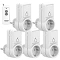 1-5x Trådlöst Smart Fjärrkontrollkontakt Uttag Strömuttag Uttag EU-kontakt Remote power socket 5PCS