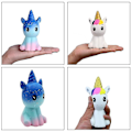 Miniatyrbillede 3 af 5: Grå Squishy Antistress Underholdning Squishe Tegneserie Enhjørning Langsom Tilbagevenden