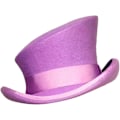 Miniatyrbilde 1 av 4: Asymmetrisk Topphatt Ullhatt Dame Herre Unisex Hatt Steam Punk Hatt Topphatt Mote Bånd Dekorativ Hatt Dekk Hode For Menn-yu Pink One Size