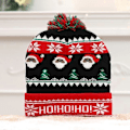 Miniatyrbild 1 av 3: 2024 NY LED Julhatt Kreativ Blinkande LED-ljus Stickad Hatt Snögubbe Vinter Varm Färg Stickad Mössa Julklapp 3