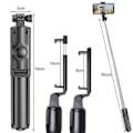 Pikkukuva 7 / 8: Selfie-keppi - iPhone/Android - Bluetooth Musta