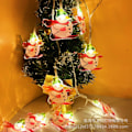 Miniatyrbilde 1 av 3: 1 stk 1,5 m Lyslenke Juledekorasjon Julenisseform Gave Nattlys Lyslenke Uten Batterier For Stue Sleigh Snowman