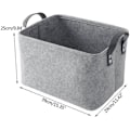 Miniatyrbilde 5 av 5: Oppbevaringskurv med to håndtak, filtkurv for leker, bøker, magasiner grey 33CM*23CM*20CM