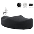 Pikkukuva 5 / 5: Istuinalusta Memory Foam Ergonominen Tuolin Pehmuste Mukava Ryhtiä Tukeva Tyyny Kotiin Toimistoon Black