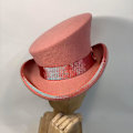 Miniatyrbilde 5 av 5: Asymmetrisk Topphatt Ullhatt Dame Herre Unisex Hatt Steam Punk Hatt Topphatt Mote Bånd Dekorativ Hatt Dekk Hode For Menn-yu RD2 One Size