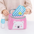 Miniatyrbilde 6 av 8: Lunsjpose for jenter, Mini Isoterm Lunsjpose, Kjølepose Barn, Piknikpose Søt, Vanntett Lunsjpose, Sammenleggbar Lunsjpose for Arbeid Skole Piknik Pink