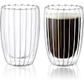 Miniatyrbillede 1 af 5: Dobbeltvæggede glaskrus kaffekopper, 450 ml espressokrus cappuccino latte glastekopper varmebestandige glaskrus til kaffe