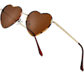 Miniatyrbilde 1 av 5: SDIGV Polariserte Hjerte Solbriller for Kvinner Mote Nydelig Stil Metallramme UV400 Beskyttelse Linse Tortoise Brown