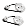Miniatyrbild 2 av 5: 2-set 2GT Synkront Hjul 20 60 Tänder Borrning Aluminium Timing Pulley GT2 Timing Pulley System