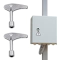 Miniatyrbild 7 av 7: 3 st Inner Triangle Spanner Key Metall Triangulär Nyckel Mätare Box Nyckel Gas Box Nyckel för Gas Vatten El Mätare Box Skåp