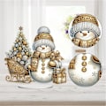 Miniatyrbild 4 av 8: DIY Snögubbe Diamantmålning Kit | Julbord Dekoration | Set B B