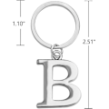 Miniatyrbillede 3 af 3: Nøglering Bogstav - Initial Alfabetet Nøglering Charm Bogstav B