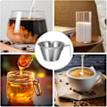 Miniatyrbild 7 av 8: Espressokoppar, 2-pack rostfritt stål espressomätkopp med skalmarkering och örnnäbb, 100 ml espressohällningskopp Barista-kaffetillbehör