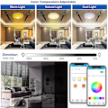 Miniatyrbilde 5 av 5: LED Taklampe Dimbar RGB Fargeskiftende Med Bluetooth Høyttaler, LED Lampe For Kjøkken, Barnerom, Soverom, Stue