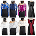 Miniatyrbilde 5 av 5: Sjal Kjoler Kveldsfest Wrap Bryllup Sateng Ren Farge Cape Skuldertrekk Boleroer Champagne Gold