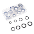 Miniatyrbillede 1 af 5: Automotive Airconditioneringssystem Kompressor O-ringe Kit Reparationsforsegling Pakning Black