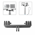 Miniatyrbild 5 av 5: Dubbelt Monteringsfäste Bryggadapter Hjälm Monopod för GOPRO Kamera Hero
