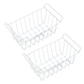 Miniatyrbilde 4 av 5: 2 stk Frysertråd Oppbevaringskurv Organizer Bin Henger Metallstativ Med PE Belegg L-dwdz 44.5X24.5X20CM