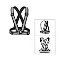 Miniatyrbild 4 av 5: Fornnerg Justerbar Säkerhetsväst Hög Synlighet Reflexväst Elastisk Rem Jacka Black