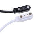 Miniatyrbillede 2 af 5: Magnetisk 2-pin 4mm afstand håndled opladerkabel til smartwatch SORT