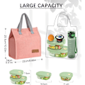 Miniatyrbilde 5 av 8: Lunsjposer for Kvinner Menn, Bærbar Isolerende Lunsjpose Vannresistent Lekkasjesikker Lunsjboks Tote Bag for Barn Jenter Gutter Voksne Pink